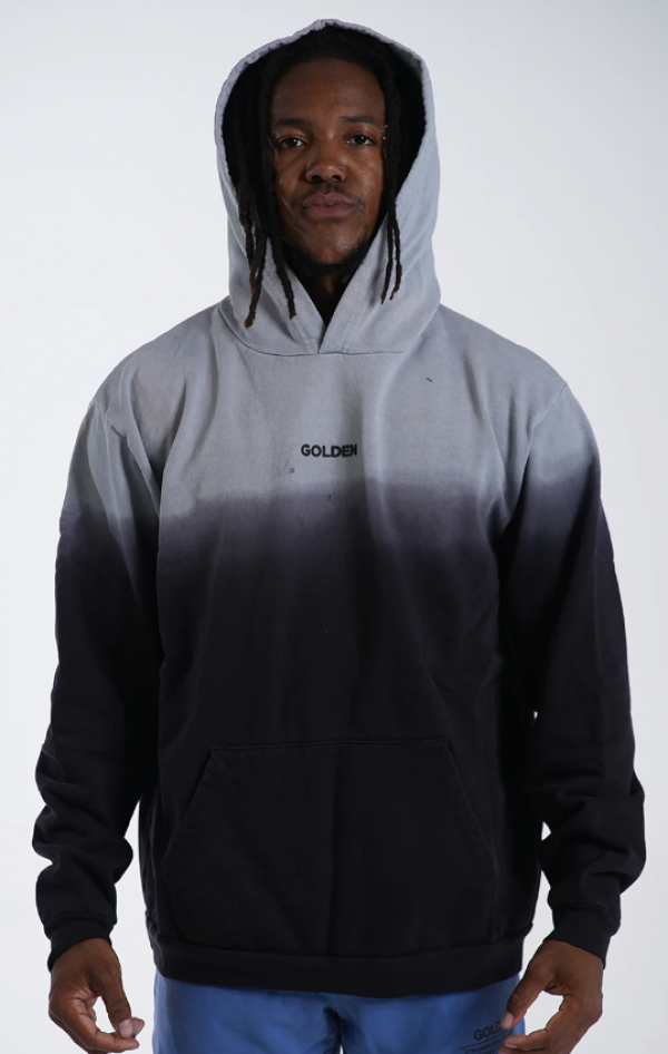 Hoodie Dip-Dye Berbalut Warna Gelap